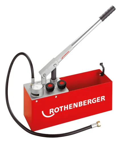 Rothenberger Prüfpumpe RP50-S - 6.0200 - Wasserpumpen, präzise Druckprüfung für Rohrleitungen und Heizungsanlagen, robust und langlebig