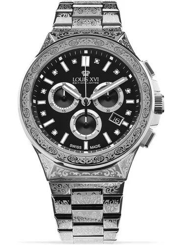 LOUIS XVI LXVI1214 Le Monarque Chronograph Herrenuhr 42mm - Armbanduhren mit glamourösem Design, 5 ATM wasserdicht und Swiss Made Uhrwerk für höchste Präzision.