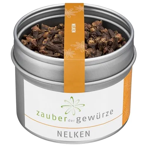 Zauber der Gewürze Nelken ganz – Handgepflückte Gewürznelken für Süßspeisen, Bratengerichte, Glühwein und Lebkuchen, 45 g