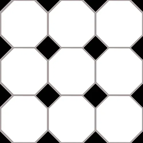 Produktbild Hudson Bodenfliesen zum Abziehen und Aufkleben – Schwarz-weiß