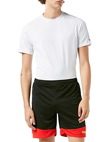 Kempa Herren Shorts Emotion 2.0 Shorts, Schwarz/Rot/Gelb, L, 200316509