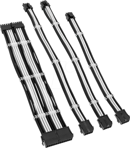 KOLINK 05150 - Kolink Core Standard Kabelset - schwarz/weiß - Externe Festplatten: Hochwertiges Kabelset für moderne Systeme, optimiert für leistungsstarke Hardware mit PCIe-5.0-Netzteilen und stilvollem Design.