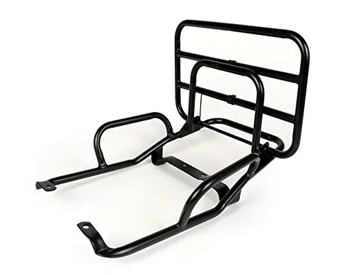 MOTONOSTRA Gepäckträger schwarz klappbar hinten kompatibel für Vespa PK S, PK XL, PK XL2 Automatik, XLS, SS