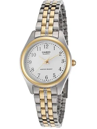 CASIO LTP-1129G-7B Damenuhr mit Edelstahlarmband