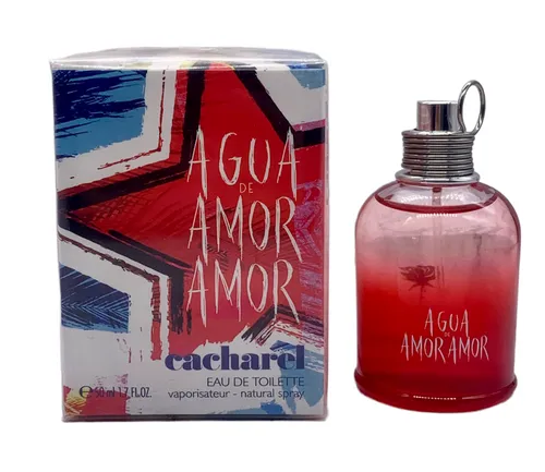 CACHAREL Agua de Amor Amor - 50ml Eau de Toilette - Dufterlebnis mit floralen Noten, ideal für romantische Anlässe und den täglichen Gebrauch.