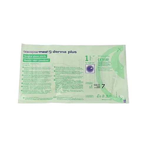 DocMed Latexhandschuhe Sempermed Derma Plus - Sterile OP-Handschuhe - Arbeits- & Schutzkleidung, hochwertige, sterile und gepuderte Naturlatex-Handschuhe für optimalen Schutz und Komfort im medizinischen Bereich.
