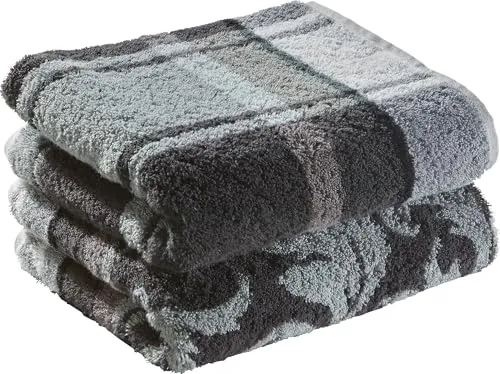 Erwin Müller Duschtuch-Set 2er-Pack grau 70x140 cm von Erwin Müller