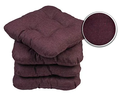 sunnypillow Stuhlkissen 4er Set 45x45 cm – Bequeme Polsterauflage in Violett - 4er Set Stuhlkissen von sunnypillow, ideal für Innen- und Außenbereich. Mit 8 cm dicker Polsterung bieten sie höchsten Sitzkomfort und verleihen Ihrem Raum ein modernes Design. Pflegeleicht und in vielen Farben erhältlich!