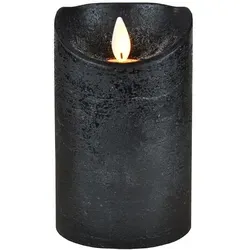 Coen Bakker Deco BV LED-Kerze LED Echtwachskerze Kerze 10 / 12,5 / 15 cm Timer Ø 7,5cm Wachskerze (1-tlg), große Farb- und Größenauswahl, Echtwachskerzen mit Timerfunktion schwarz Ø 7.5 cm x 15 cm