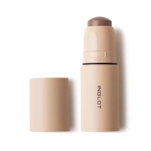 Inglot Cremiger Bronzer-Stick | Natürliches Konturieren und Einfache Anwendung | Langanhaltender Effekt | Feuchtigkeitsspendende Formel zum Modellieren des Gesichts | Dusty Brown 114 | 6,2 g
