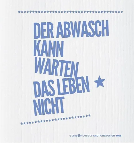 Spültuch Der Abwasch kann warten 020187