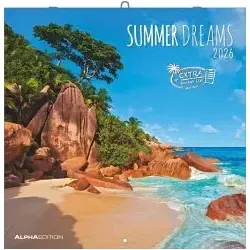 Summer Dreams 2026 - Broschürenkalender 30x30 cm (30x60 geöffnet) - Kalender mit Platz für Notizen - Bildkalender - Wandplaner - Alpha Edition