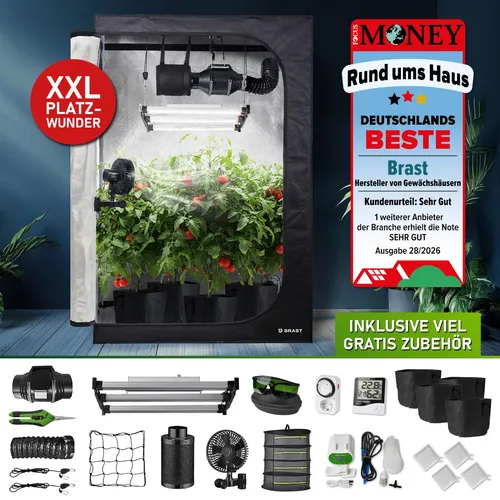 BRAST GrowCube XXL Komplettset für Indoor Pflanzenzucht