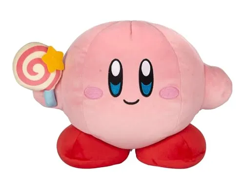 Club Mocchi Mocchi Kirby-Mega-Plüschfigur - 38,1 cm, offiziell lizenziertes Kuscheltier mit unbesiegbarem Zauberstab, perfekt für Kinder ab 3 Jahren