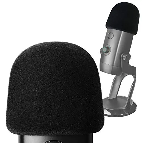 Beflockte Schaumstoff-Windschutzscheibe für Blue Yeti X - Mikrofonabdeckung Pop-Filter mit Beflockungsfläche für Blue Yeti X Kondensatormikrofone von YOUSHARES