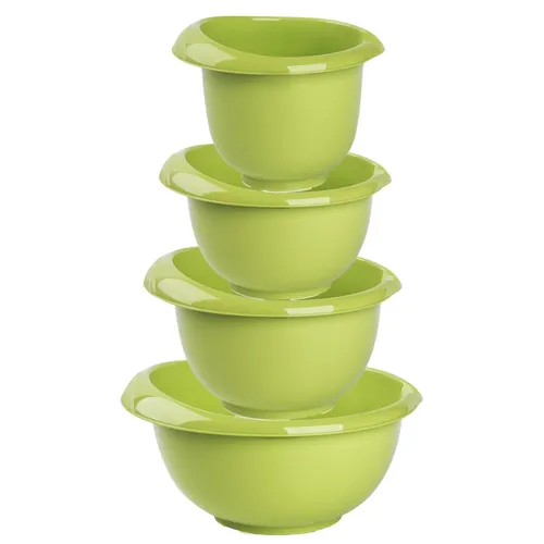 ENGELLAND Rührtopf Backschüsseln Rutschfest Ausgießer 4er Set Grün