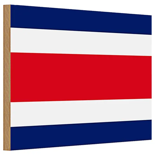 Holzschild Flagge Costa Rica 30x20cm Flag of Costa Rica