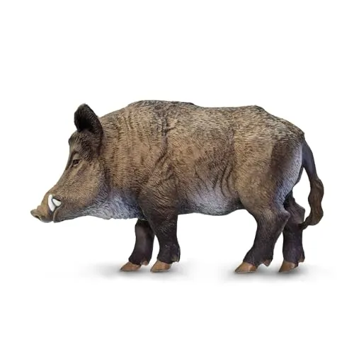 Safari Ltd. Wildschwein-Figur – Detaillierte 8,9 cm große Kunststoff-Modellfigur – lustiges pädagogisches Spielzeug für Jungen, Mädchen und Kinder ab 3 Jahren, Braun