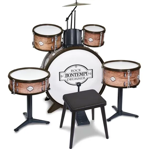 Bontempi Batteria Grancassa 6 elementi, con sgabello e 2 bacchette (56470353)