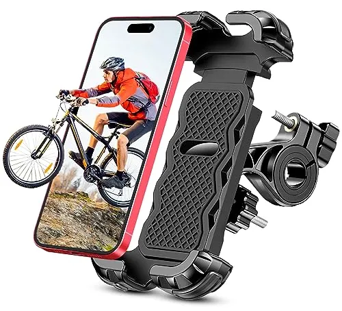 CIRYCASE Handyhalterung Fahrrad, 3s Installieren, Ultimative Anti-Vibration | Handyhalterung Motorrad Handyhalter Fahrrad, 360° Drehbar Lenker Klemme, Auto & Motorrad Ständer für 4,7-6,8