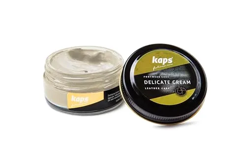 Kaps Schuhcreme für Glattes und Genarbtes Leder - Schuhpflege - Delicate Cream (136 - Elfenbein - Ivory)