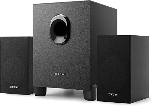 OROW 2.1 PC Lautsprecher mit Subwoofer - Lautsprecher für PC mit 16W Hi-Fi Stereo Sound, starker Bass und USB-Betrieb, ideal für Gaming und kleine Räume.