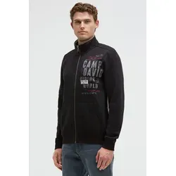 CAMP DAVID Sweatjacke mit Stehkragen schwarz XXXL (62/64) von CAMP DAVID