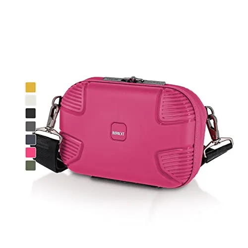 Impackt IP1 Minicase 20 cm - Flora Pink - Umhängetasche aus 100% recyceltem Material, bruchsichere Schale, vielseitig nutzbar mit abnehmbarem Gurt – perfekt für jeden Tag und nachhaltig!
