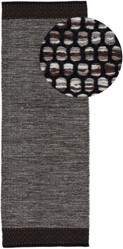 carpetfine Baumwollteppich Kelim Mia Läufer Braun 75x200 cm - Teppich für Wohn- und Schlafzimmer, aus 100% Baumwolle, langlebig und pflegeleicht, ideal für Fußbodenheizung und schafft eine behagliche Wohlfühlatmosphäre.