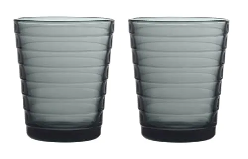 SET 2 VASOS 220 ML DARK GREY in grau von Iittala