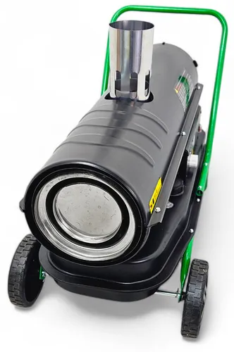 ViMa24 Dieselheizung 20kW - Indirekte Heizkanone mit Abgasrohr - Heizgerät für Räume bis 1100m³, variabel in der Heizstufe, mit automatischer Abschaltung und einstellbarem Thermostat für effiziente Wärme.