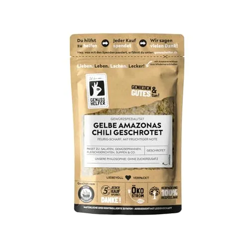 Bremer Gewürzhandel Amazonas Chili, geschrotet, gelbe Chili Flocken, 40g