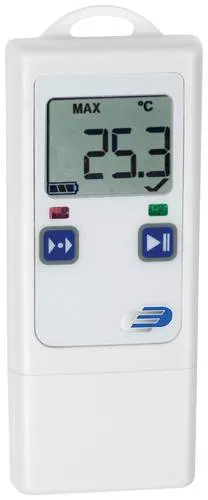 TFA Dostmann Digitaler Datenlogger LOG40 - Temperaturüberwachung mit externem Sensor, 40.000 Datensätze, Alarmfunktion und hohe Messgenauigkeit