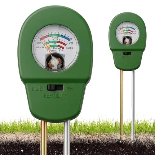 in 1 Bodentester Boden PH-Messer & Feuchtigkeitsmesser – Bodenmessgerät für Feuchtigkeit, Fruchtbarkeit & pH Wert, Feuchtigkeitsmessgerät Pflanzen, für Pflanzen, Garten, Rasen, Landwirtschaft 3