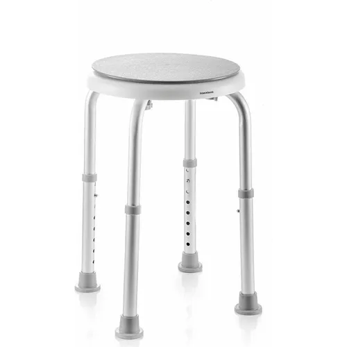 InnovaGoods Höhenverstellbarer Badhocker mit 360° Drehbarem Sitz