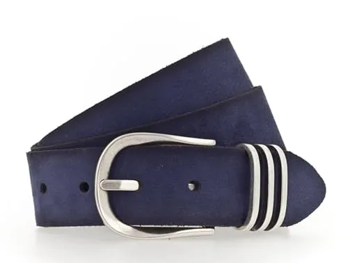 Tamaris Ledergürtel Velvet Blue - Eleganter Gürtel aus 100% Leder in Velvet Blue, ideal für stilvolle Outfits. Mit Dornschließe und 6 Löchern für perfekte Anpassung.