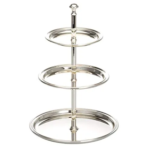 versilberte Etagere mit 3 Etagen in silber von Hermann Bauer jun.