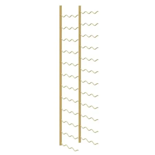 vidaXL Wand-Weinregal für 36 Flaschen - Goldenes Eisen - Regal für 36 Flaschen, modernes Design aus langlebigem Eisen, ideal für Küchen und Bars, einfache Wandmontage mit Zubehör.