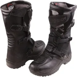 Modeka Ikarus Motocross Stiefel, schwarz, Größe 41 - Motorradstiefel aus hochwertigem Rindsleder, wasser-, winddicht und atmungsaktiv – ideal für alle Jahreszeiten und Abenteuer auf und abseits der Straße.