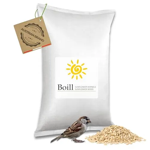 Boill/Sonnenblumenkerne geschält Bruch 25 kg - Vogelfutter direkt vom Hersteller, Wildvögel Garten Futter Neue Ernte ganzjahresfutter gebrochen, gehackt