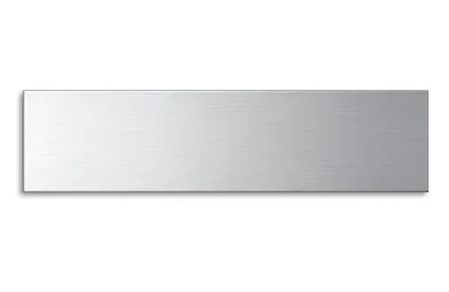 Schild blanko aus matt gebürstetem Edelstahl 160x40 mm