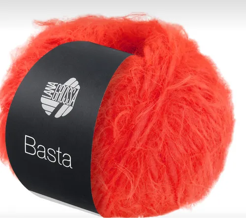  NEU! BASTA Lana Grossa 50g Fb. 11 rotorange federzarter Flausch kg/138€
