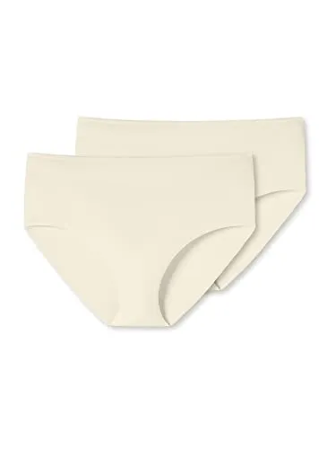 Schiesser Uncover Damen Midislip 2-Pack - Off-White - Größe M
