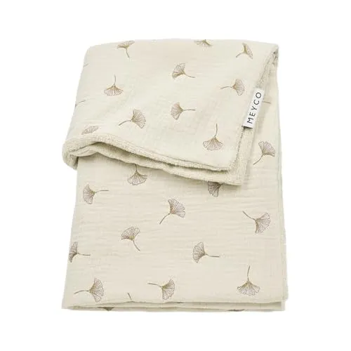 Meyco Babydecke Musselin pre-washed 75x100 cm - Die vorgewaschene Babydecke von Meyco (75x100 cm) bietet optimale Geborgenheit. Mit einer Musselin-Vorderseite und einer Frottee-Rückseite aus reiner Baumwolle ist sie perfekt zum Einkuscheln und sorgt für wohlige Wärme.