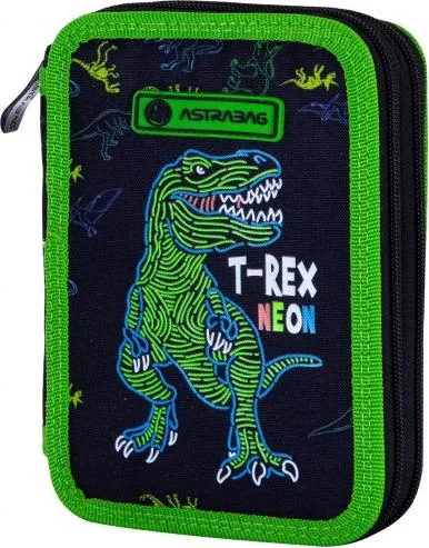 AstraBAG T-REX NEON Doppeldecker-Federtasche mit Mine, AC21, 503023019