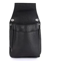 Benthill Kellner Geldbörse Leder| Damen Herren Portemonnaie RFID | XXL Robuste Kellnerbörse | Kellner-Geldbeutel - Schwarz