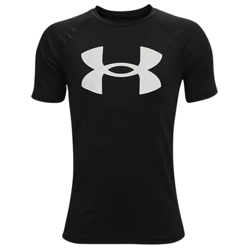 Under Armour Jungen Tech Big Logo Sportshirt - Trainingsbekleidung, weiches und schnelltrocknendes Material für optimalen Tragekomfort und Anti-Geruch-Technologie für anhaltende Frische.