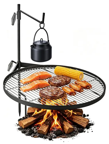 VEVOR Schwenkbarer Lagerfeuergrill mit Grillrost 62 cm