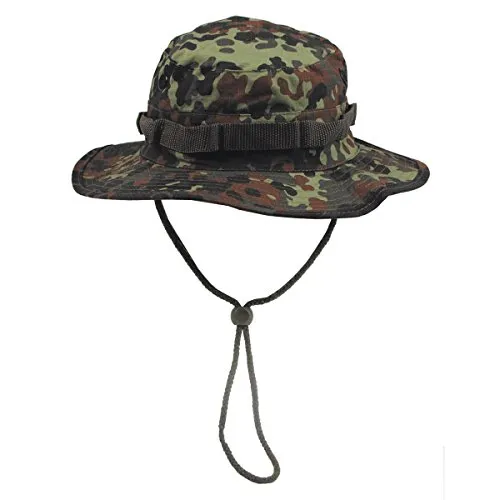 MFH Buschhut US mit Kinnband GI Boonie Rip Stop, L, Flecktarn