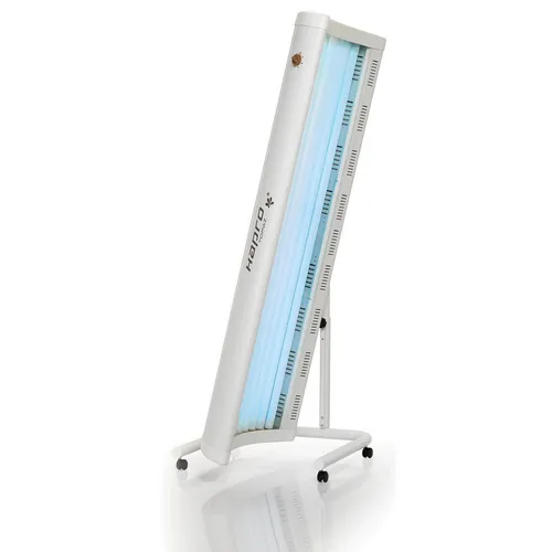 Hapro Oberkörpersolarium Topaz 12V - Kompakte Sonnenbank für Zuhause - Das Hapro Topaz 12 V ist eine platzsparende Sonnenbank mit 12 leistungsstarken Lampen. Ideal für flexibles Sonnenbaden, ob liegend oder stehend. Genießen Sie entspannende Wohlfühlmomente in Ihrem eigenen Zuhause.